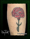 carnation flower tattoo pattern design