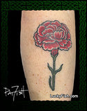 carnation flower tattoo pattern design