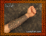 intricate tattoo celtic gauntlet knot sleeve