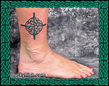 Compass Tattoo with Celtic Design