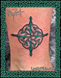 Compass Tattoo with Celtic Design