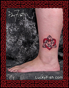 Faithful Heart Romantic Celtic Tattoo Design