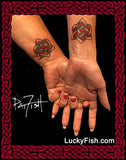matching faitthful heart tattoos on sisters