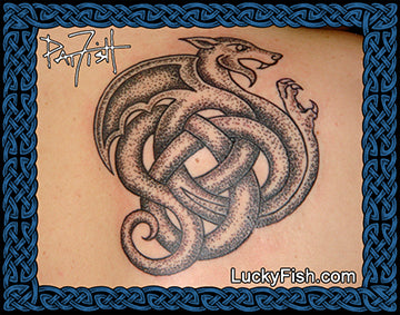 Flying WarCat Celtic Tattoo Design