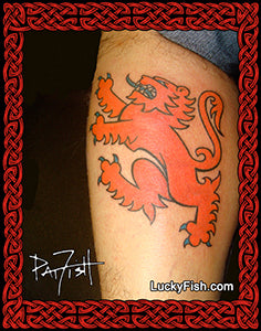 Scots Rampant Lion Tattoo Design