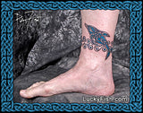 Celtic Dolphin LaTene Tattoo Design