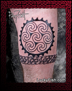 Sprocket Motion Celtic Cycling Tattoo Design