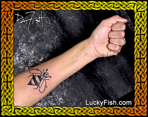 Techno HoneyBee Tattoo Design