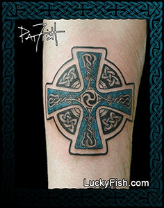 Guitar Cross Celtic Tattoo Design