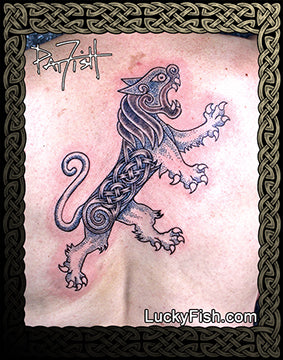 Knotted Celtic Lion Tattoo Design
