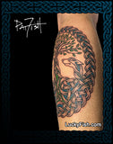 Hounds of Life Celtic Tattoo Shield Design 3