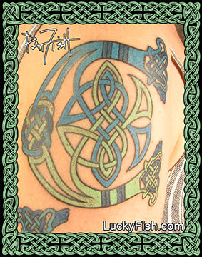 Illuminated Initial C Tattoo Design