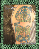 Illuminated Initial C & M Tattoo Design