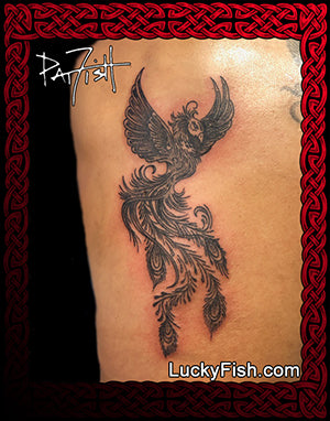 tribal phoenix rising tattoos