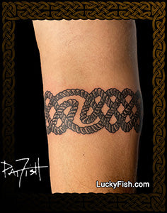 celtic knot band tattoos for women