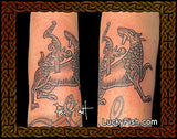 Maeshowe Dragon Wolf Tattoo Design 3