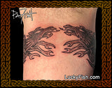Celtic Four Dragon Band Tettoo Design 5