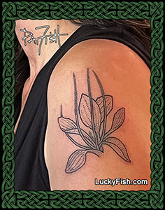 Plantago Plantain Tattoo Design