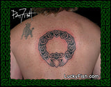 Claddagh Wreath Tattoo with Celtic Design