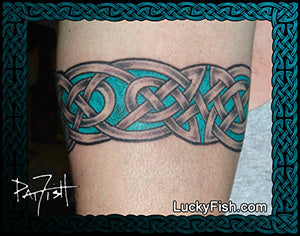 celtic knot band tattoos for women