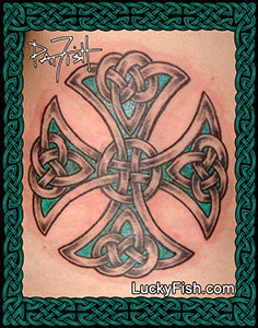 Cross of Virtue Celtic Tattoo Design