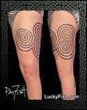 Celtic Newgrange Triple Spiral Tattoo Design