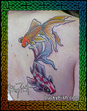 Living Jewels Fish Tattoo Design