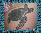 Sea Lord SeaTurtle Realistic Tattoo Design