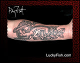 Unconquered Wolf Celtic Tattoo Design 2