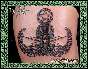 Celtic Explosive Ordnance Disposal Badge Tattoo Design