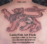 Family Crest Lion Tattoo Design 1