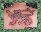 Family Crest Lion Tattoo Design 2