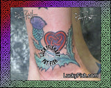 Scottish Heart Thistle Celtic Tattoo Design 2