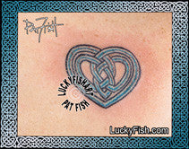 Celtic Lady Heart Tattoo Design