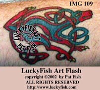 Racing Dog Celtic Tattoo Design 1
