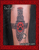 Wolf Sgian Dubh Scottish Celtic Tattoo Design 4