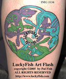 Wolfhound Wheel Celtic Tattoo Design 1