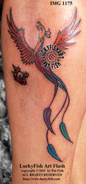 Phoenix of Wisdom Tattoo Design 1