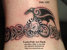Raven View Celtic Tattoo Design 1