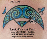 Pictish V-Rod Crescent Tattoo Design 