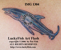 Denizen of the Deep Shark Tattoo Design 1