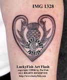 Loyalty Thistle Scottish Tattoo Design 2