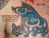 Raging Pictish Boar Celtic Tattoo Design 2