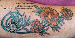 Spiraling Peony Tattoo Design 1