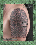 Celtic Sleeve Shamrock Tattoo Design 
