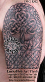 Celtic Shamrock Sleeve Tattoo Design 