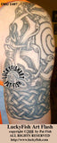 Whirlpooling Wolfhounds Celtic Tattoo Design 2