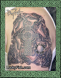 Whirlpooling Wolfhounds Celtic Tattoo Design 4