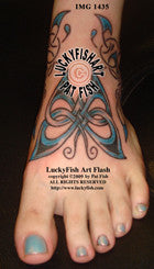 Butterfly Foot Celtic Tattoo Design 1