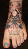 Butterfly Foot Celtic Tattoo Design 1